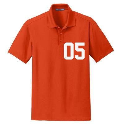 5 Cool Distressed Birthday Lucky Number Player 5th Dry Zone Grid Polo