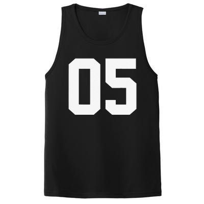 5 Cool Distressed Birthday Lucky Number Player 5th PosiCharge Competitor Tank