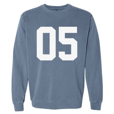 5 Cool Distressed Birthday Lucky Number Player 5th Garment-Dyed Sweatshirt