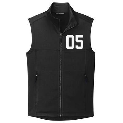 5 Cool Distressed Birthday Lucky Number Player 5th Collective Smooth Fleece Vest