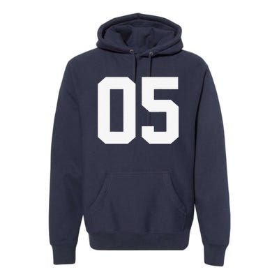 5 Cool Distressed Birthday Lucky Number Player 5th Premium Hoodie