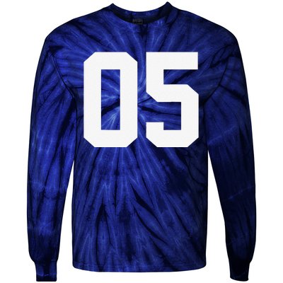 5 Cool Distressed Birthday Lucky Number Player 5th Tie-Dye Long Sleeve Shirt