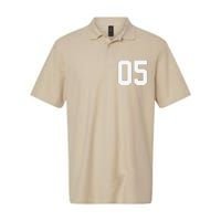 5 Cool Distressed Birthday Lucky Number Player 5th Softstyle Adult Sport Polo