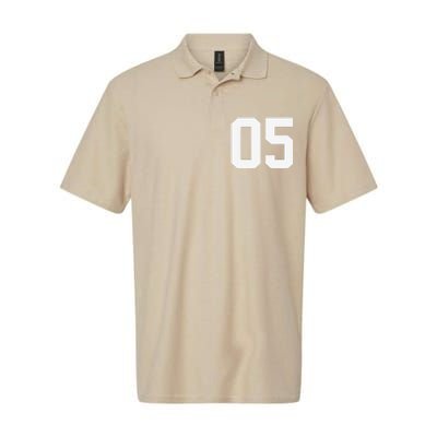 5 Cool Distressed Birthday Lucky Number Player 5th Softstyle Adult Sport Polo