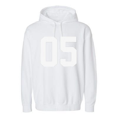 5 Cool Distressed Birthday Lucky Number Player 5th Garment-Dyed Fleece Hoodie