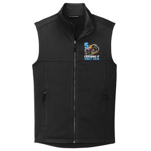 5 Crushing It Since 2018 Monster Truck 5th Birthday Boy Collective Smooth Fleece Vest