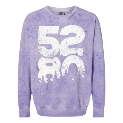 5280 Colorado Mountains Mile High Colorblast Crewneck Sweatshirt