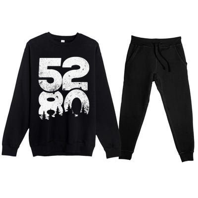 5280 Colorado Mountains Mile High Premium Crewneck Sweatsuit Set