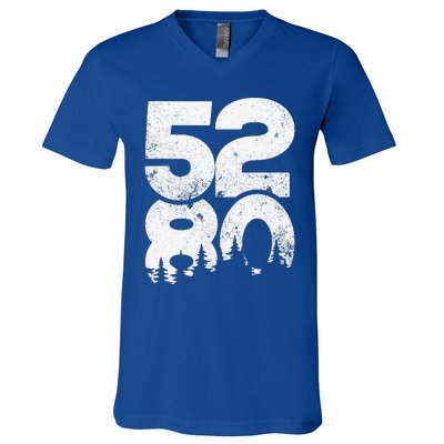 5280 Colorado Mountains Mile High V-Neck T-Shirt