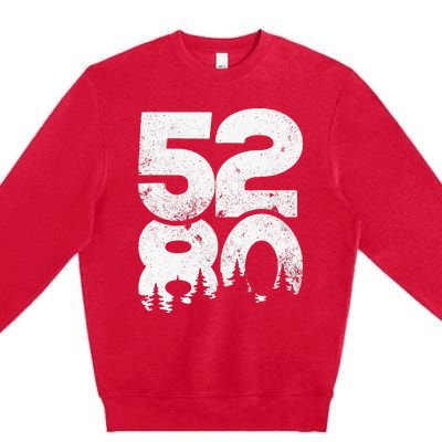 5280 Colorado Mountains Mile High Premium Crewneck Sweatshirt