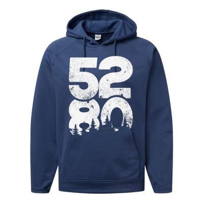 5280 Colorado Mountains Mile High Performance Fleece Hoodie