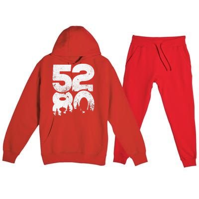 5280 Colorado Mountains Mile High Premium Hooded Sweatsuit Set