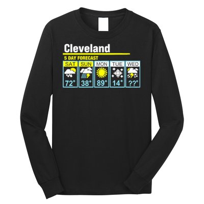 5 Day Forecast Funny Cleveland Long Sleeve Shirt