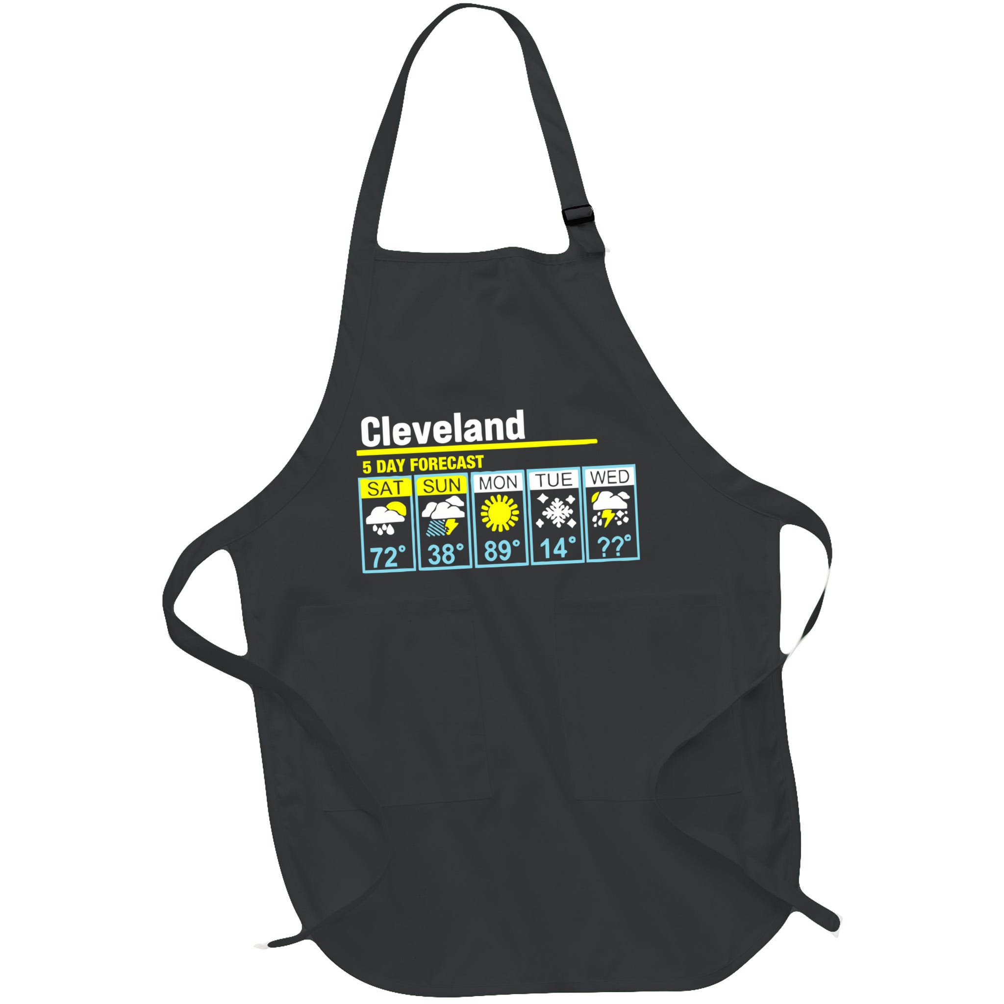 5 Day Forecast Funny Cleveland Apron