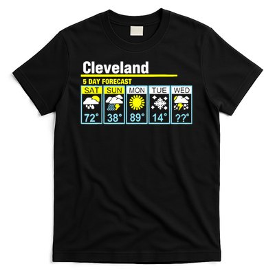 5 Day Forecast Funny Cleveland T-Shirt