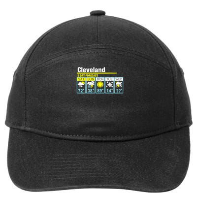 5 Day Forecast Funny Cleveland 7-Panel Snapback Hat