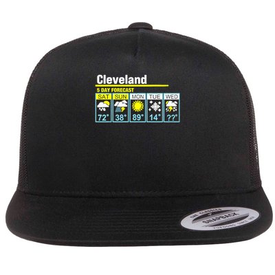 5 Day Forecast Funny Cleveland Flatbill Hat