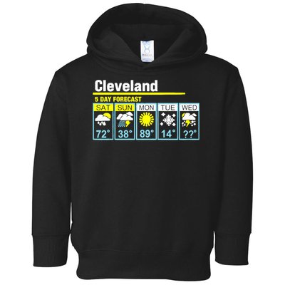5 Day Forecast Funny Cleveland Toddler Hoodie