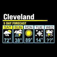 5 Day Forecast Funny Cleveland Toddler T-Shirt