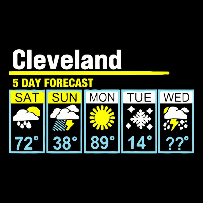 5 Day Forecast Funny Cleveland Toddler T-Shirt