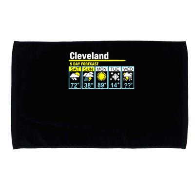 5 Day Forecast Funny Cleveland Microfiber Hand Towel