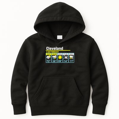 5 Day Forecast Funny Cleveland Kids Hoodie