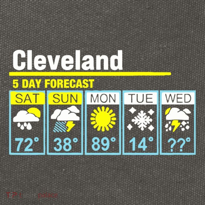 5 Day Forecast Funny Cleveland Cotton Canvas Backpack