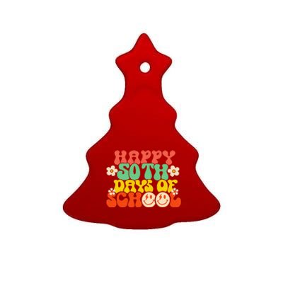 50 Days Happy 50th Day Of School Teacher Students Ceramic Tree Ornament