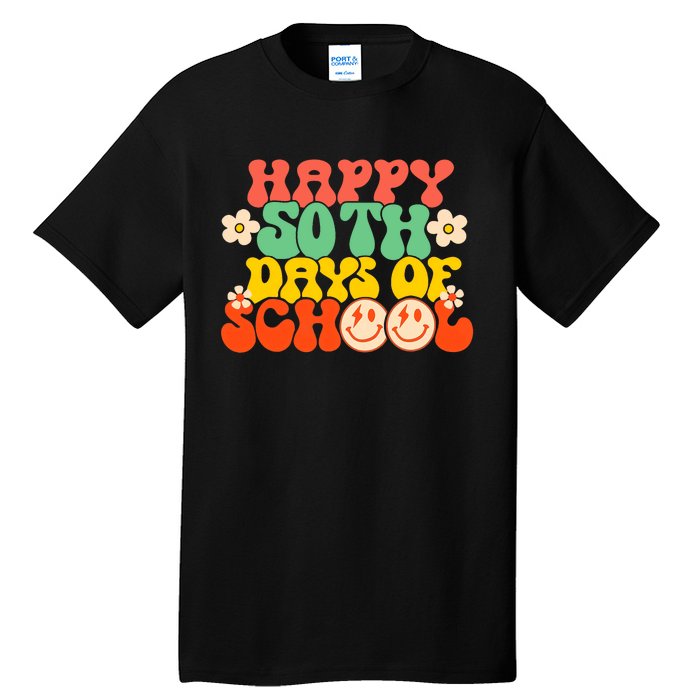 50 Days Happy 50th Day Of School Teacher Students Tall T-Shirt