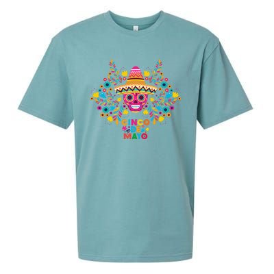 5 De Mayo Cinco De Mayo Sombrero Maraca Sueded Cloud Jersey T-Shirt