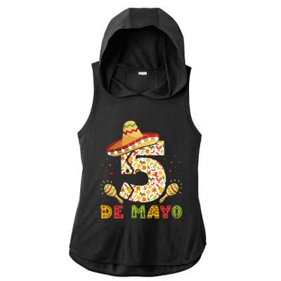 5 DE MAYO CINCO DE MAYO T Ladies PosiCharge Tri-Blend Wicking Draft Hoodie Tank