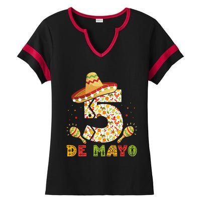 5 DE MAYO CINCO DE MAYO T Ladies Halftime Notch Neck Tee