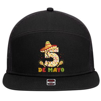 5 DE MAYO CINCO DE MAYO T 7 Panel Mesh Trucker Snapback Hat