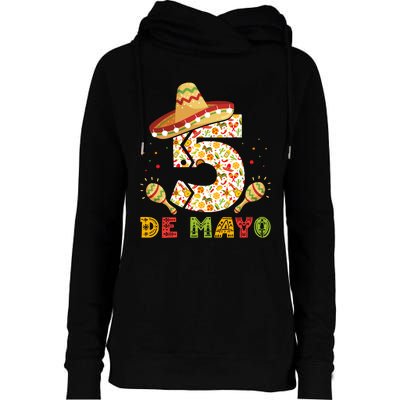 5 DE MAYO CINCO DE MAYO T Womens Funnel Neck Pullover Hood