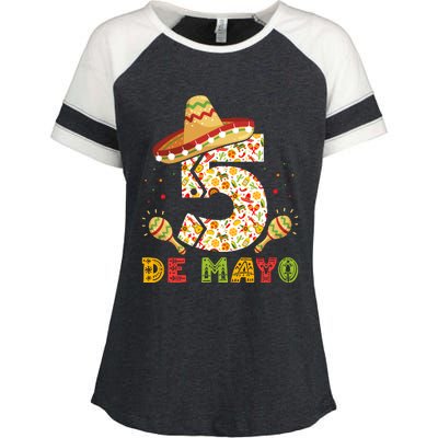 5 DE MAYO CINCO DE MAYO T Enza Ladies Jersey Colorblock Tee