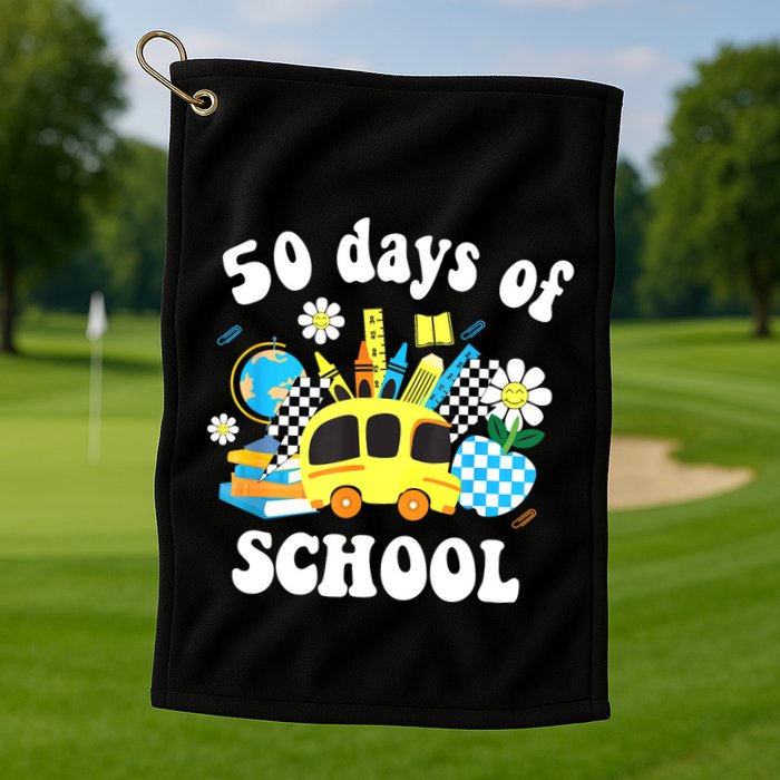 50 Days Of School 50th Day Of School Golf Towel