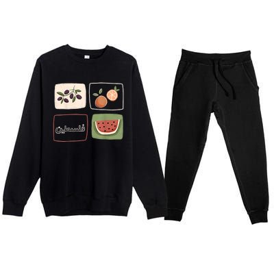 50 Days Of School 50th Day Of School Premium Crewneck Sweatsuit Set