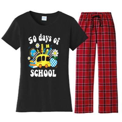 50 days of school 50th day of school Women's Flannel Pajama Set