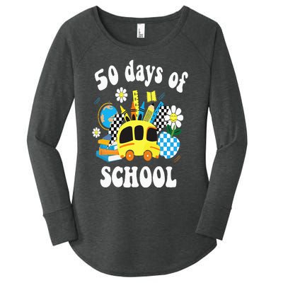 50 days of school 50th day of school Women's Perfect Tri Tunic Long Sleeve Shirt