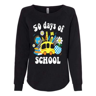 50 days of school 50th day of school Womens California Wash Sweatshirt