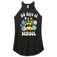 50 days of school 50th day of school Women’s Perfect Tri Rocker Tank