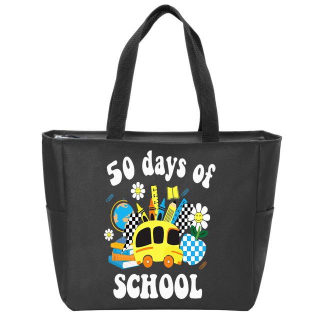 50 days of school 50th day of school Zip Tote Bag