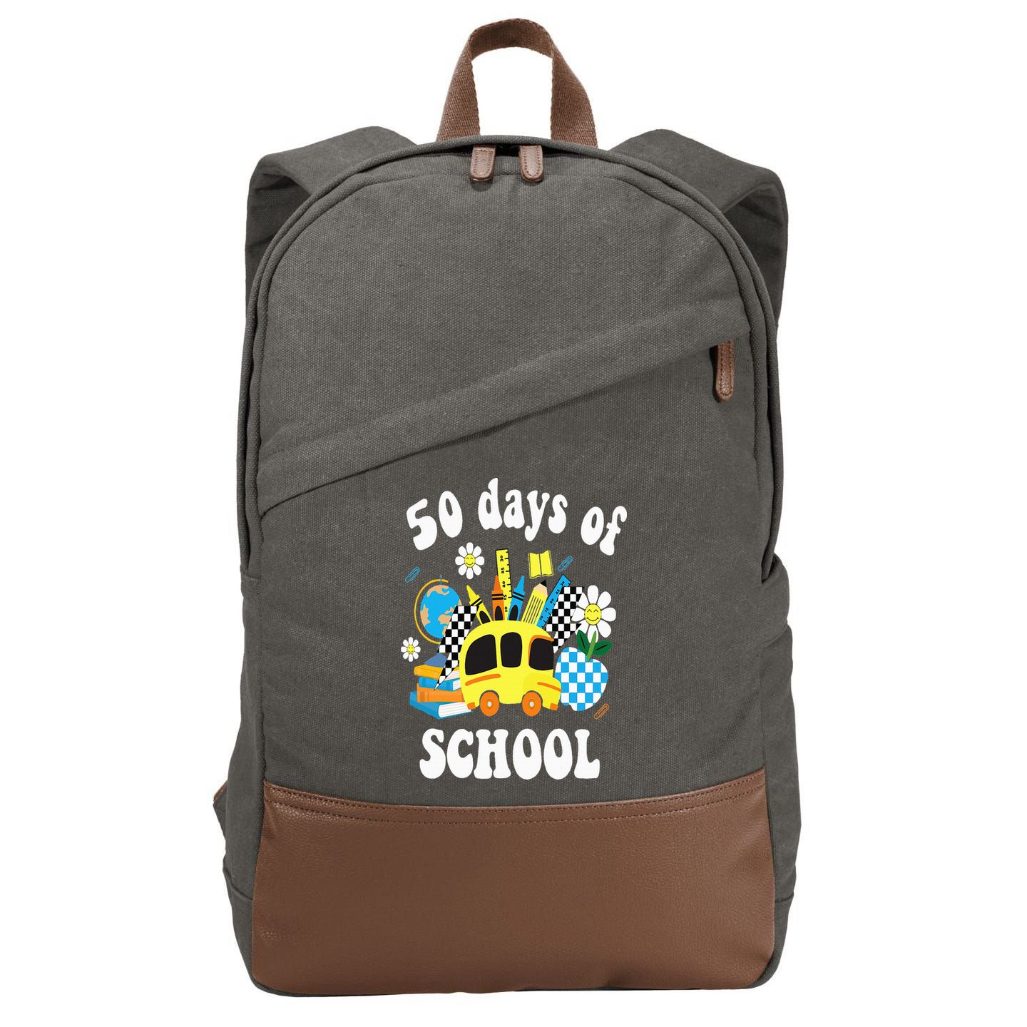 50 days of school 50th day of school Cotton Canvas Backpack