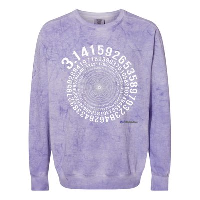 5,000 Digit Pi Day Spiral Colorblast Crewneck Sweatshirt