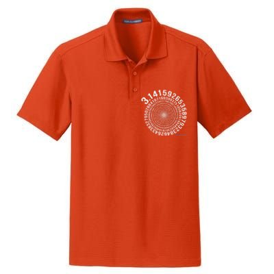 5,000 Digit Pi Day Spiral Dry Zone Grid Polo