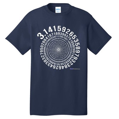 5,000 Digit Pi Day Spiral Tall T-Shirt