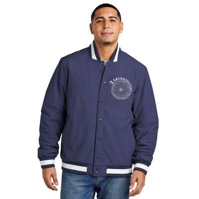 5,000 Digit Pi Day Spiral Insulated Varsity Jacket