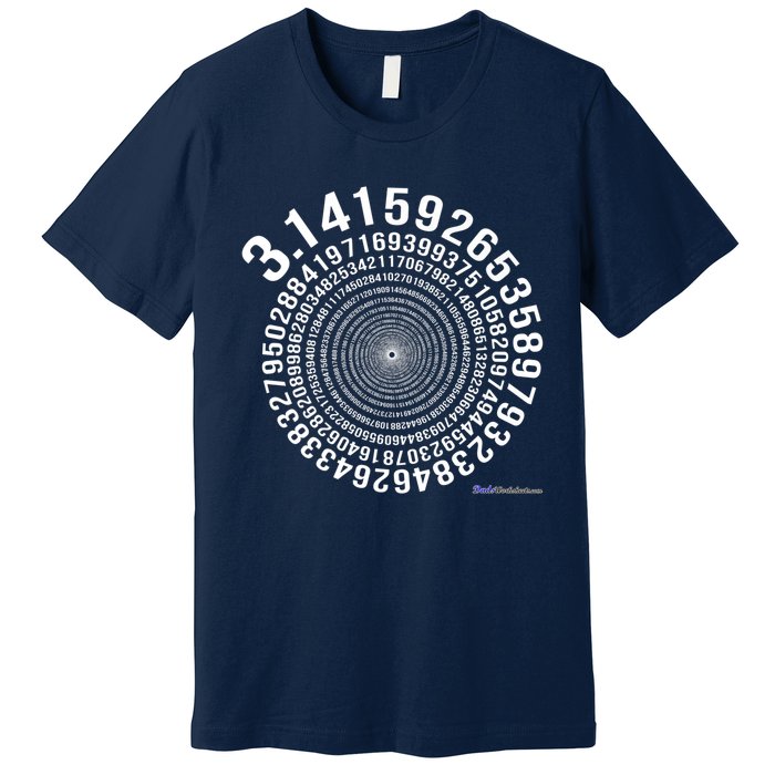 5,000 Digit Pi Day Spiral Premium T-Shirt