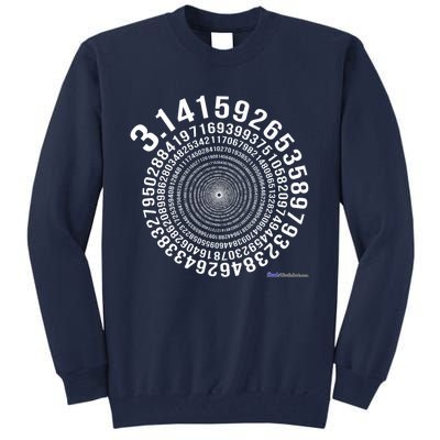 5,000 Digit Pi Day Spiral Tall Sweatshirt