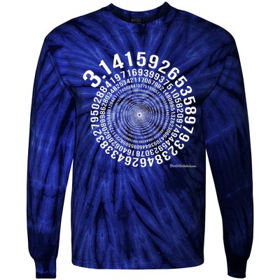 5,000 Digit Pi Day Spiral Tie-Dye Long Sleeve Shirt